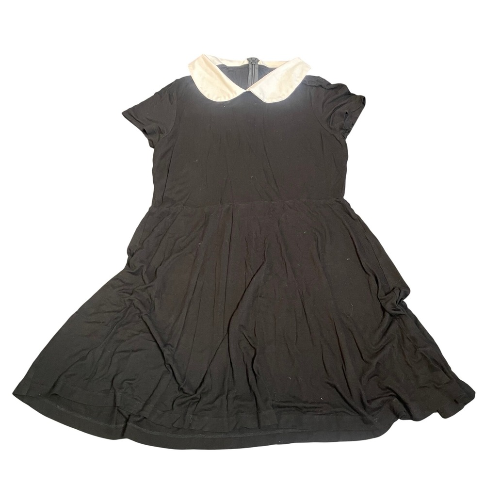 Disturbia Black Pentagram Dress Peter Pan Goth Mini Small Wednesday Halloween